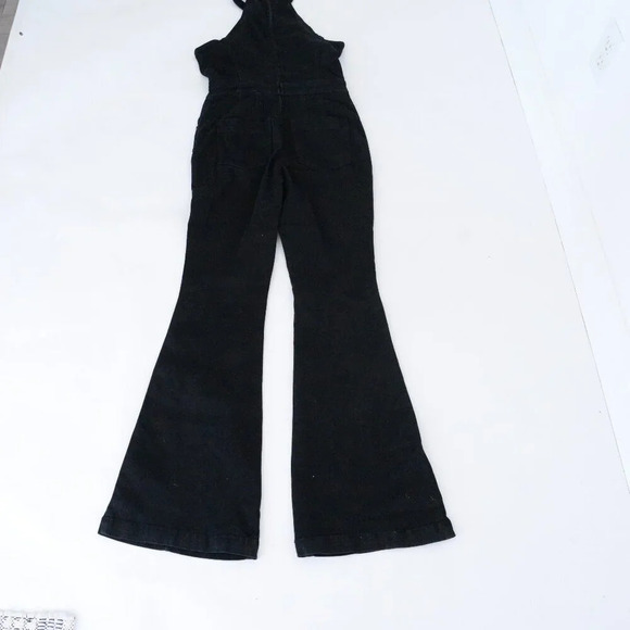 Free People We The Free Black Bib Overalls 100% Cotton 8 - Picture 12 of 13